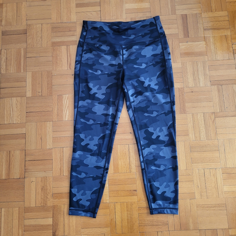 Black Camouflage High-Waist Leggings Women Lole Size Large